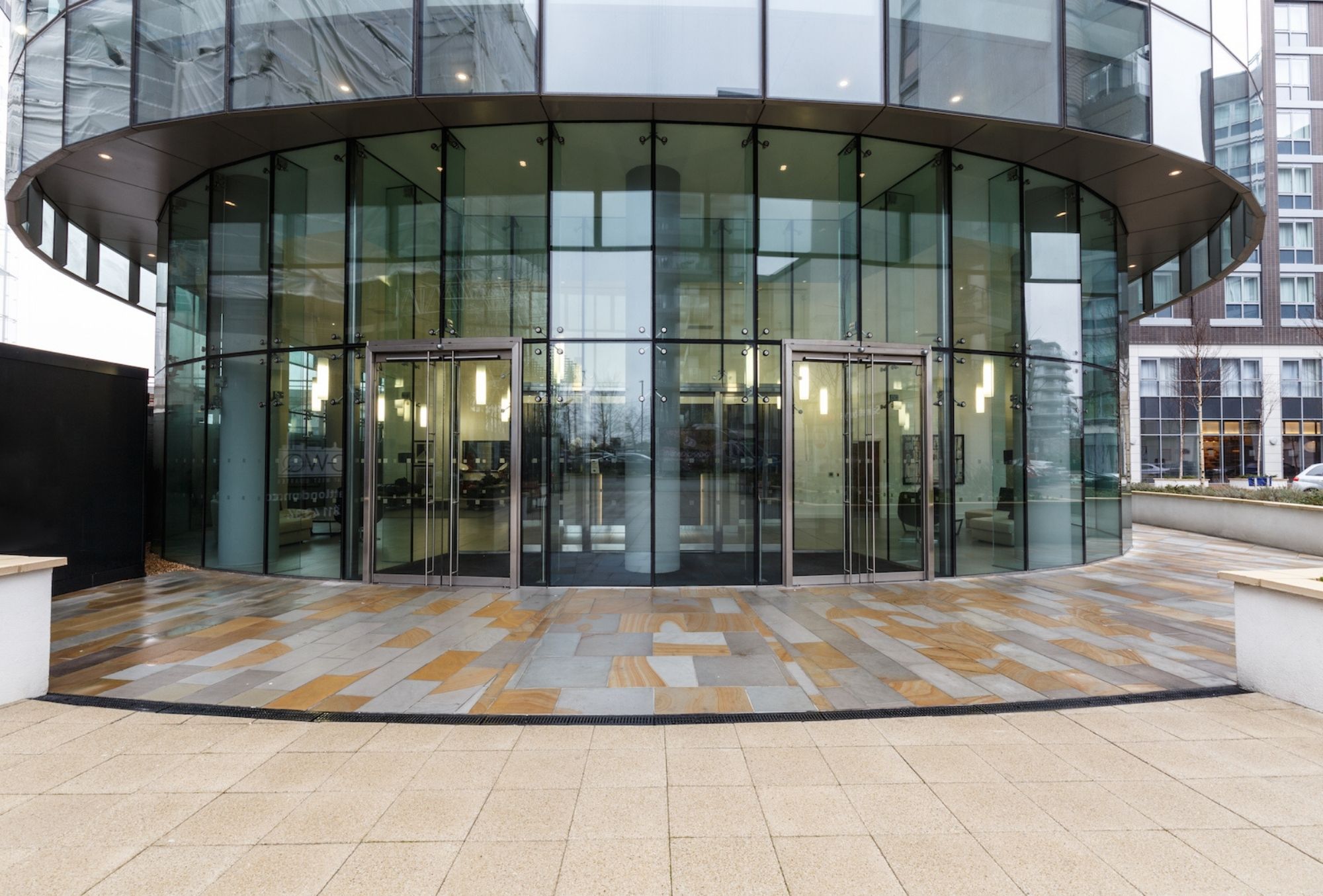 an entrance door built by bds entrances in london and frankfurt
